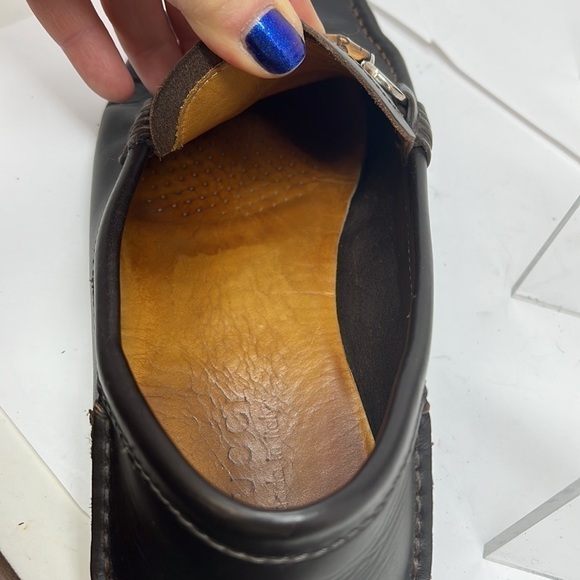 Gucci Men’s Sz 8 Brown Leather Bamboo Horsebit Slip on Loafers - Picture 13 of 14